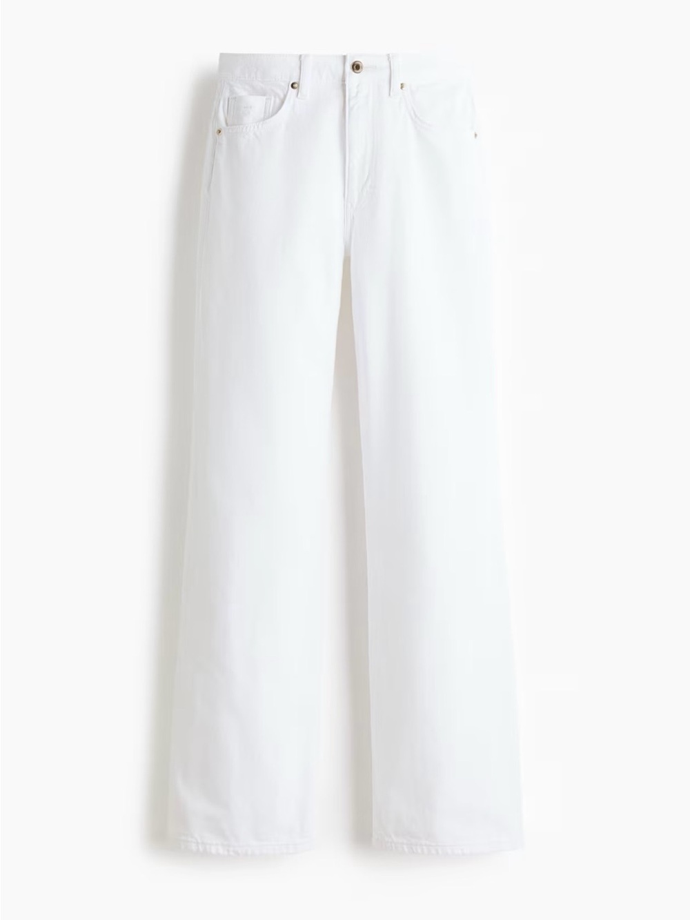H&M White Wide-Leg Jeans